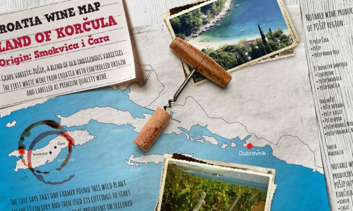 Croatia Wine Map: Korčula’s Indigenous Pošip Grape