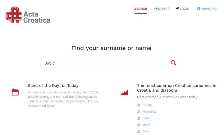 Explore Your Croatian Name & Find Ancestors | Croatia Week