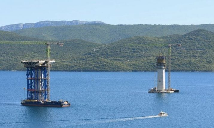 Peljesac Bridge will ensure Croatia’s territorial connectivity forever, PM says during site tour