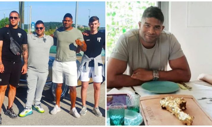 UFC star Alistair Overeem enjoys gold steak in Trogir 