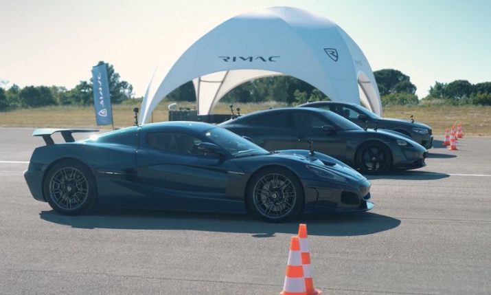 VIDEO: Rimac Nevera takes on Porsche Taycan and BMW M5 in a drag race