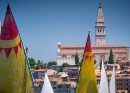 Regatta of traditional boats in Rovinj