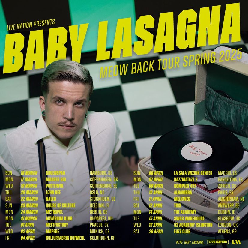 Baby Lasagna concert dates