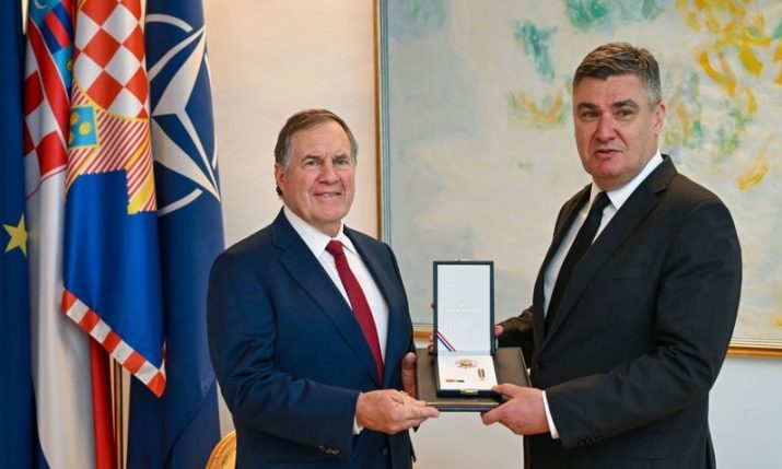 PHOTOS: Bill Belichick gets decorated by Croatian president in Zagreb