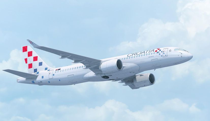 Croatia Airlines plane with new logo