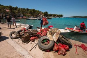 Rubbish removed from Loviste Bay in Croatia