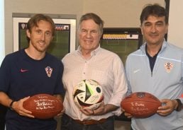 Bill Belichick meets Luka Modrić and the Croatia team