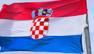 Croatian flag flying