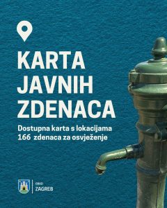 Zagreb public drinking water fountains