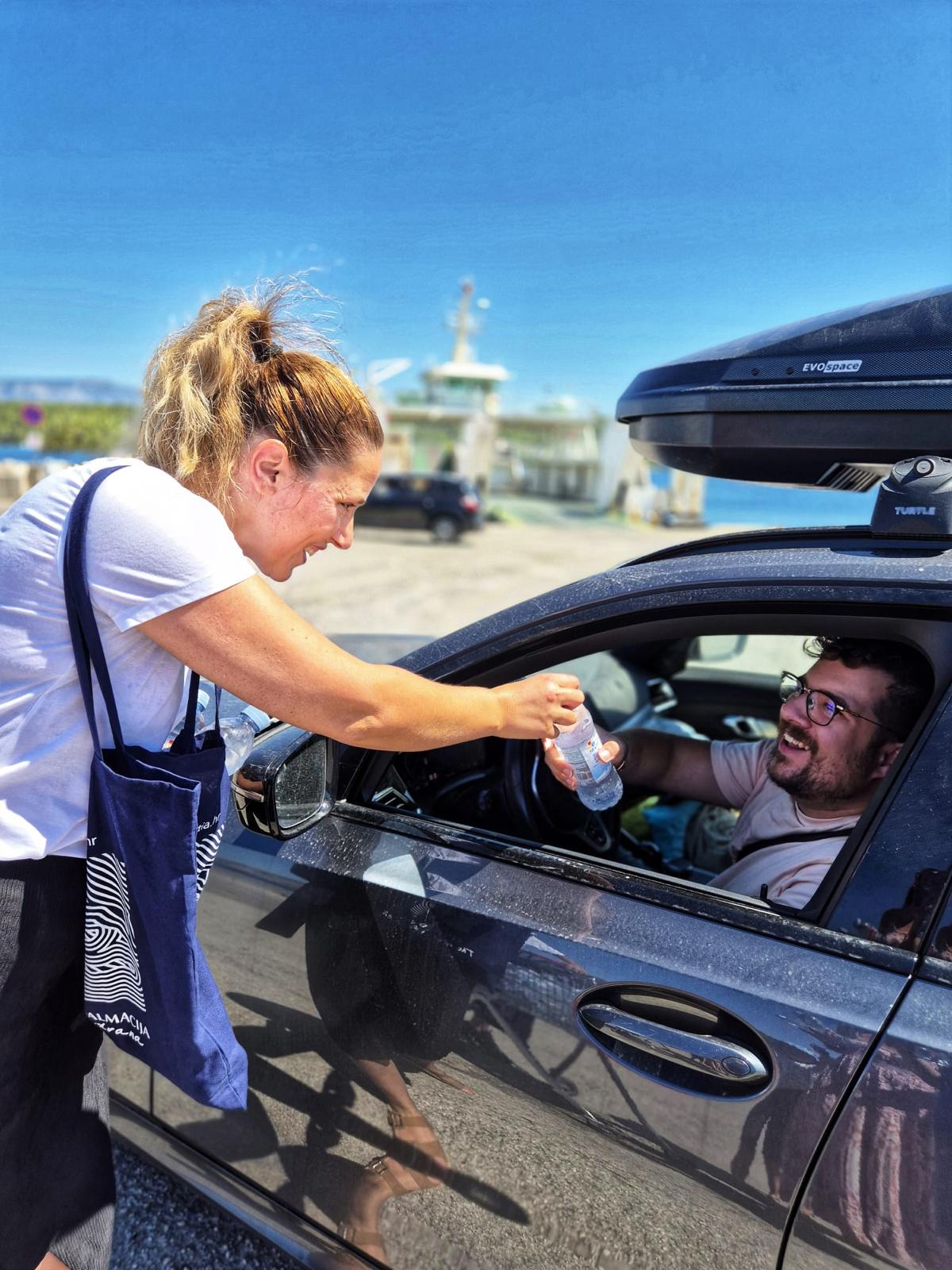 free water handed out in Croatia on Hvar