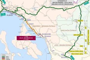 Map Croatian motorways