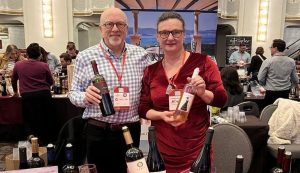 Mirena Bagur, co-owner of Croatian Wine Imports with Brad Smith, wine consultant and advisor of Croatian Premium Wine Imports at Boston Wine Expo