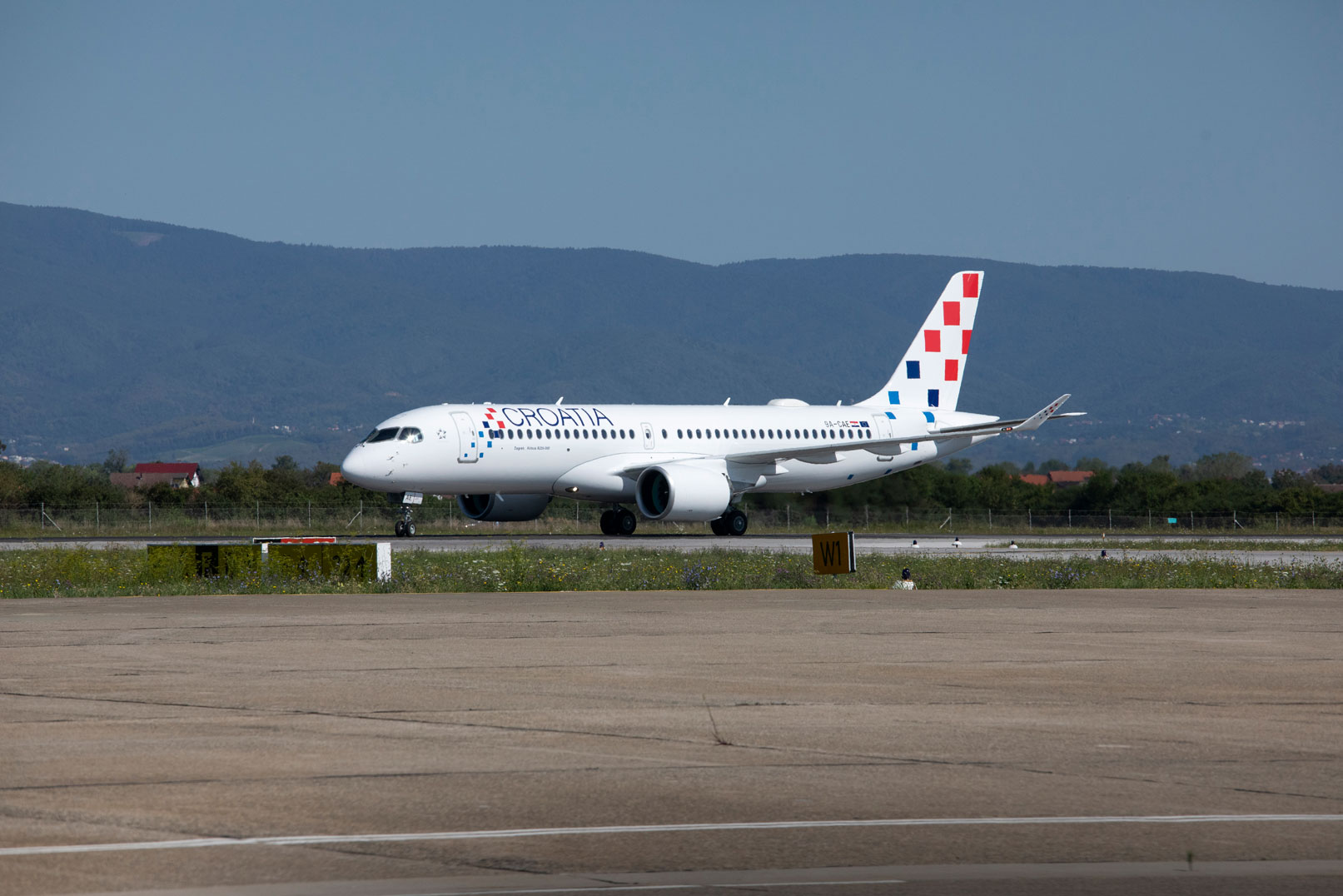 Croatia Airlines new Airbus A220-300 in Zagreb