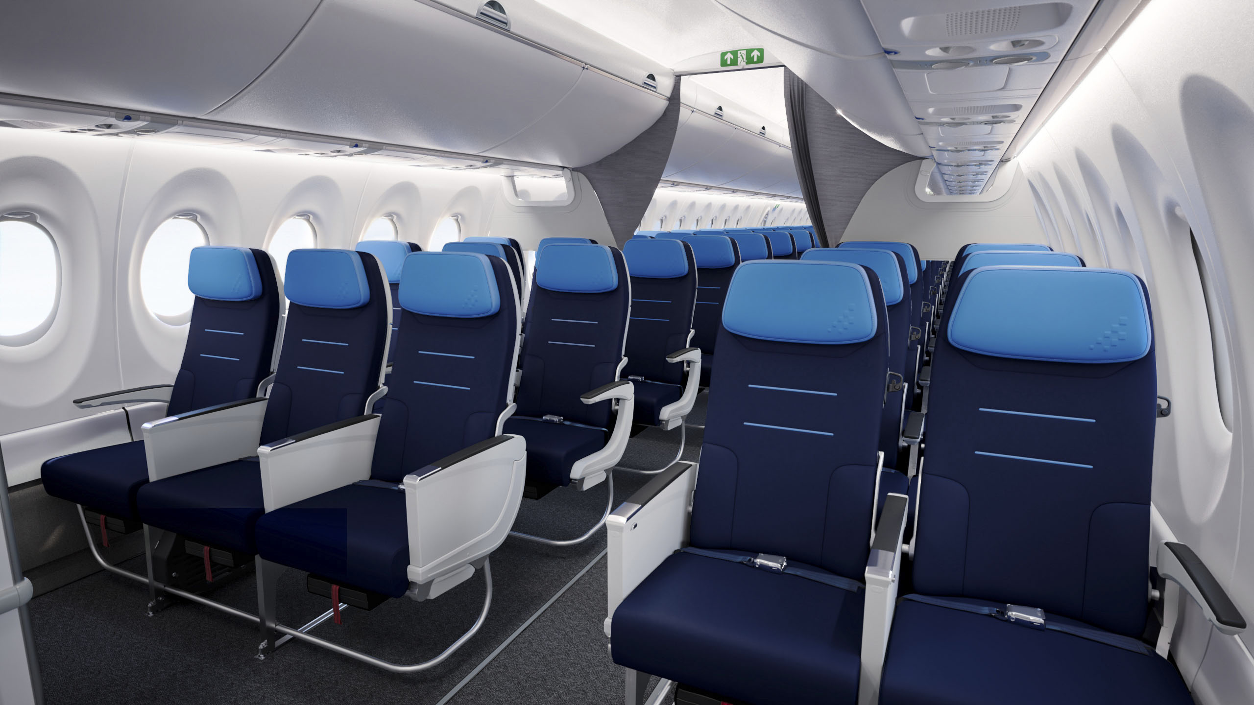 Croatia Airlines new Airbus A220-300 cabin