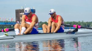 Martin and Valent Sinkovic in Paris at the Olympic Games