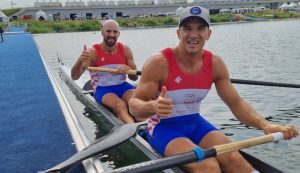 Martin and Valent Sinkovic in Paris at the Olympic Games