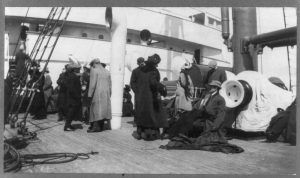 Titanic survivors on board the Carpathia