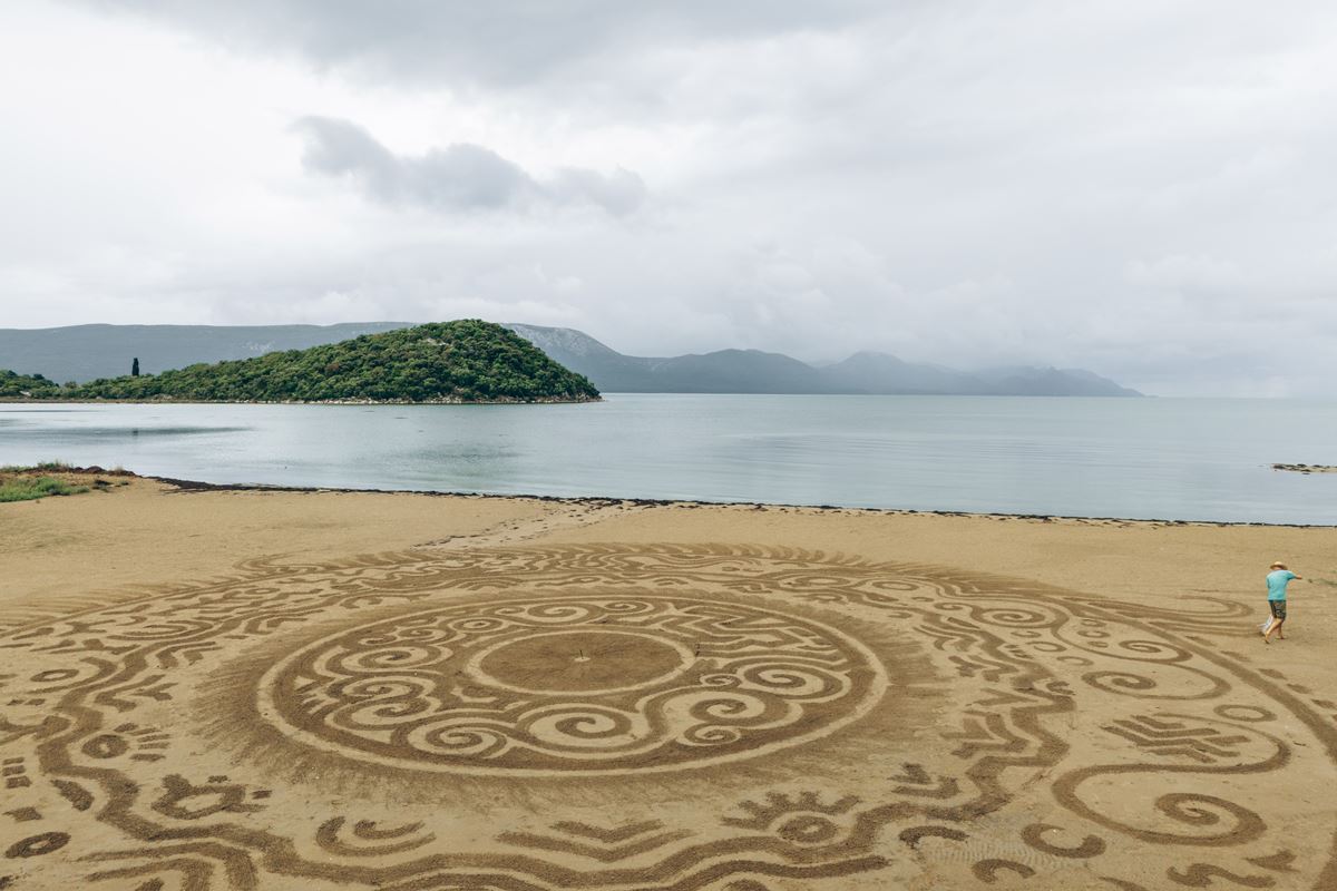 4th Sand Art Neretva Festival in Opuzen. 