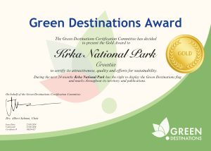 Krka National Park has been awarded the world-renowned Green Destinations Award.