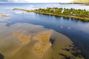 amazing sand art at the Neretva River mouth