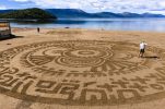 PHOTOS: Amazing sand art at the Neretva River mouth