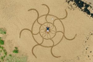 amazing sand art at the Neretva River mouth