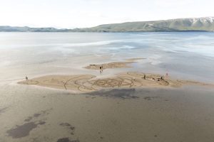 amazing sand art at the Neretva River mouth