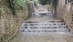 flooded streets in Dubrovnik