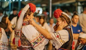 Girls in Croatian costume