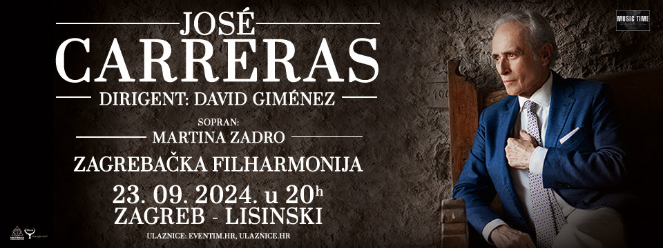 José Carreras poster for Zagreb concert