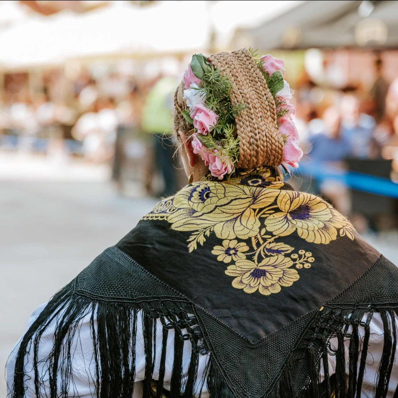 Traditional hair and costume Slavonia Croatia