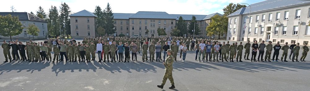 voluntary military training at the Basic Military Training Battalion of the “Fran Krsto Frankopan” Training and Doctrine Command of the Croatian Army in Požega.
