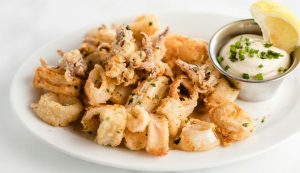 calamari or squid on a plate