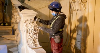 The amazing restoration of the 130-year-old grand staircase at Croatian Music Institute