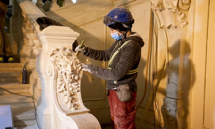 The amazing restoration of the 130-year-old grand staircase at Croatian Music Institute