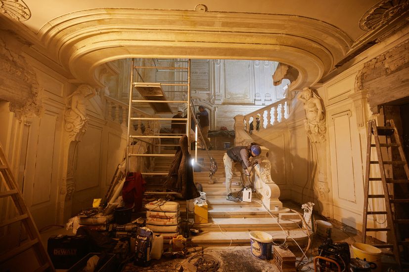 grand staircase at Croatian Music Institute
