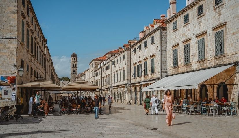 Dubrovnik and Stradun main street 