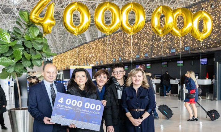 Zagreb Airport welcomes its 4 millionth passenger