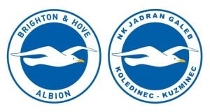 Brighton Hove Albion and NK JADRAN GALEB crests