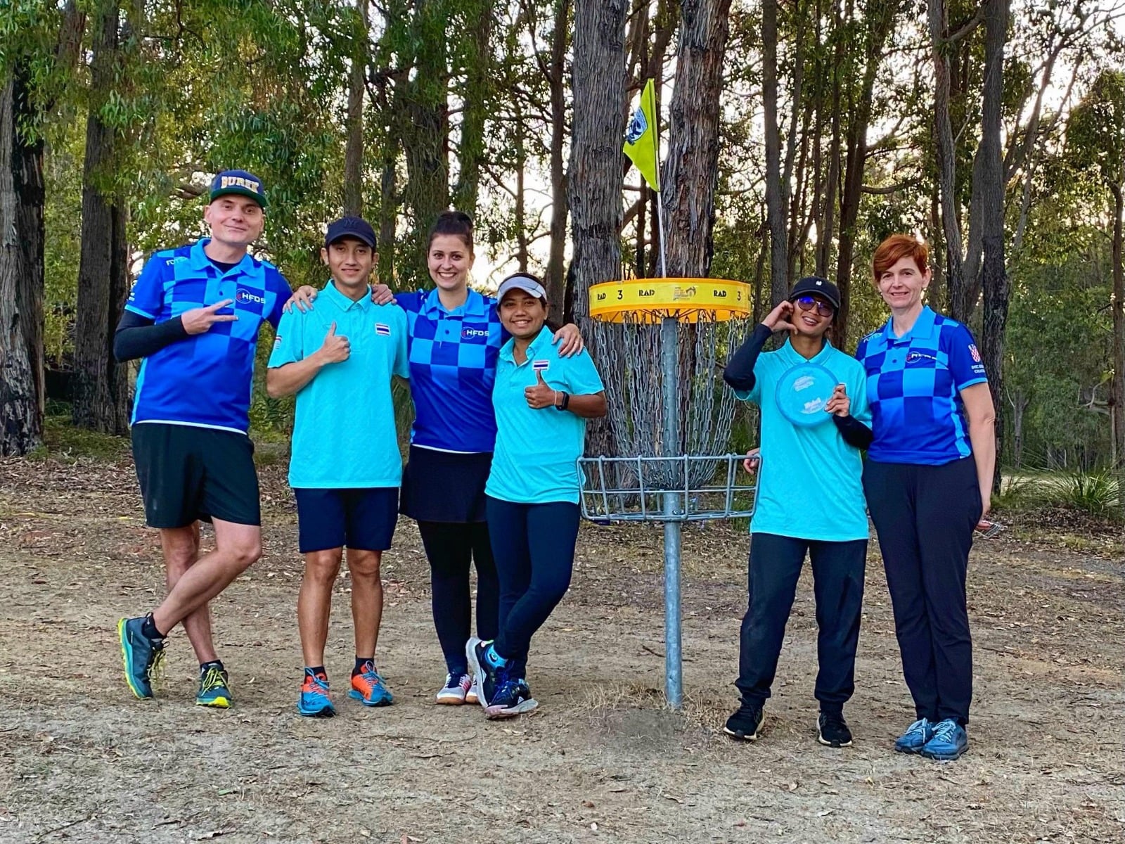 Croatia take on Thailand in disc golf