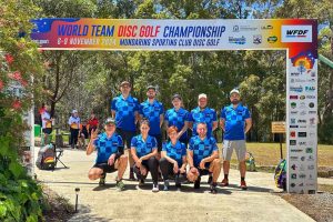 The Croatian Disc Golf Team in Mundaring, Australia, before the first training session