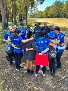 The unity of the Croatian Disc Golf Team after the match with Singapore